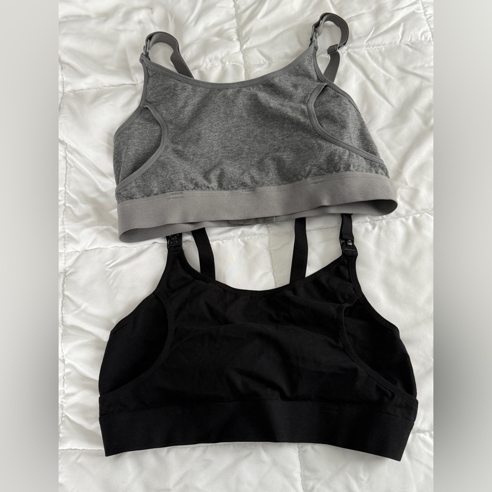Two Momcozy Women's Pumping and Nursing Bras
